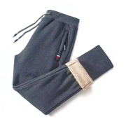 Fleece-lined cuffed long pants