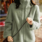 Women’s Winter Fashion Fleece Thickened Jacket Stylish Outerwear
