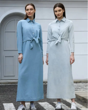 Ladies Lightweight Striped Short Top and Halter Skirt Set